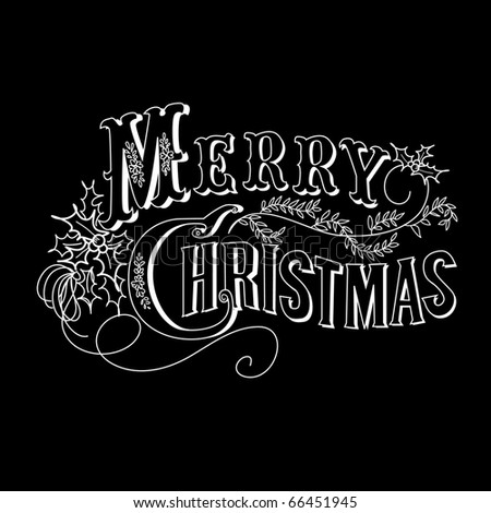 Stock Images similar to ID 229546750 - vintage merry christmas and...