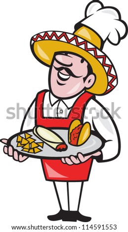 Stock Images similar to ID 125204042 - cartoon mexican chicken. vector ...