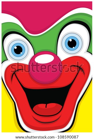 Laughing Clown Face clip art Free Vector / 4Vector