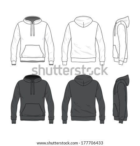 Hood template front and back | 123Freevectors