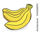 three bananas / cartoon vector and illustration, hand drawn style ...