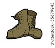 Old Work Boot Cartoon Stock Vector Illustration 66247327 : Shutterstock